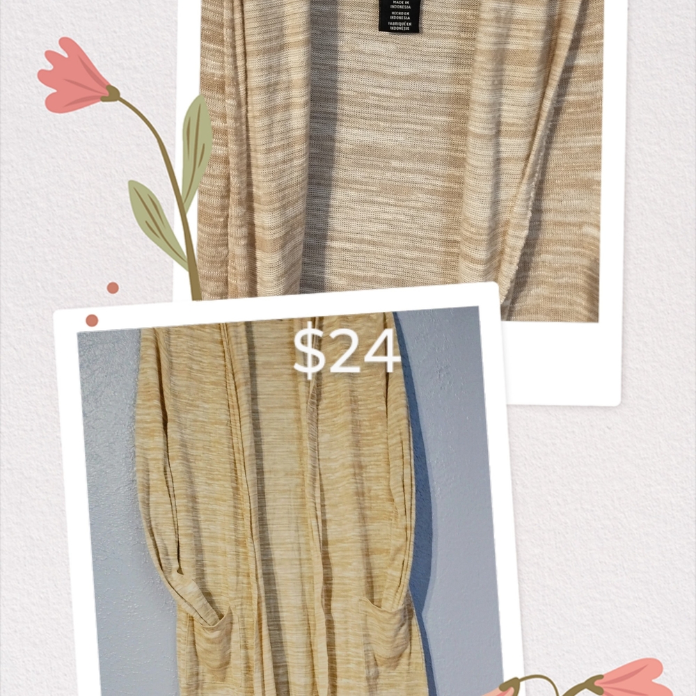 Striped Tan Cardigan